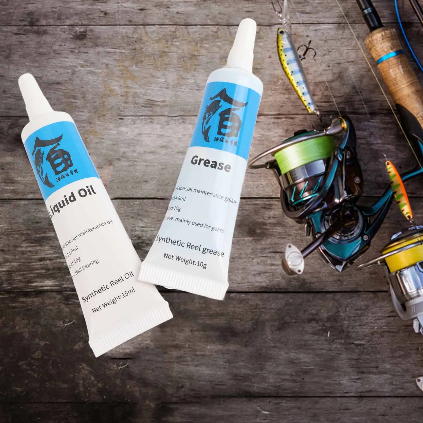 Black + White Lube/Grease Fishing Reel Lubricant Reel Maintenance Kit Prevents Rust Extends Service Life Reel Maintenance Kit