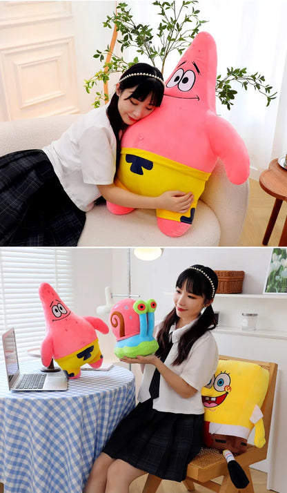 35cm SpongeBob Patrick Star Plush Stuffed Animals Bag for Kids Toys