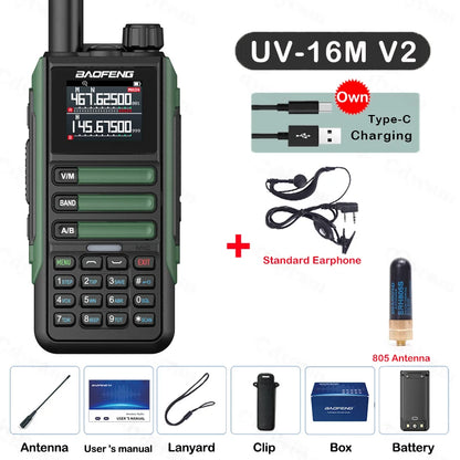 Baofeng UV16M Two Way Radio Walkie Talkie Long Range UHF VHF AM FM