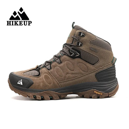 HIKEUP High-Top Men Hiking Boot Winter Outdoor Shoes Lace-Up Non-slip Sports Casual Trekking Boots Man Suede Warm Shoes-EXPROTAS