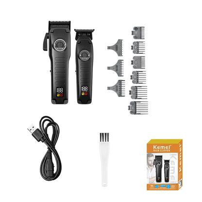Kemei Professional Barber Fade Clippers 0mm Zero Gapped Edgers Hair Trimmer Electric Men Bald Head Finish Hair Cutting Machine-EXPROTAS