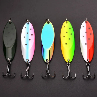 Box Treble Hooks 5PCS Gold Fishing Tackle Set with Sequins