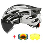 SUPERIDE Men Women Cycling Helmet with Rearlight Sports MTB Bicycle Helmet Road Bike Mountain Bike Helmet with Goggles & Visor-EXPROTAS
