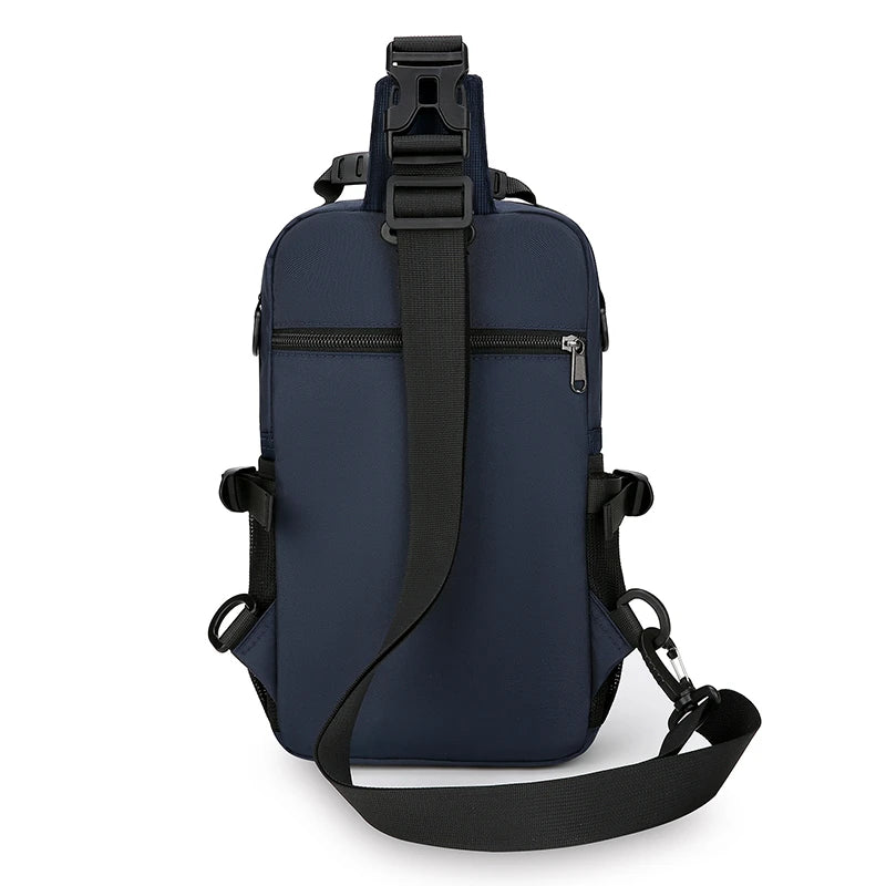 Men's Chest Bag Crossbody Waist Pack Fashion Sling Small Oxford Bag