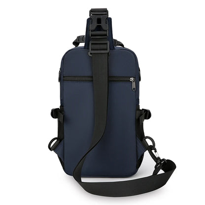 Men's Chest Bag Crossbody Waist Pack Fashion Sling Small Oxford Bag