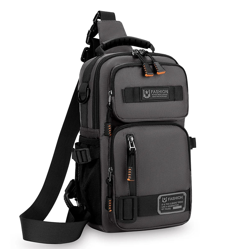Men's Chest Bag Crossbody Waist Pack Fashion Sling Small Oxford Bag