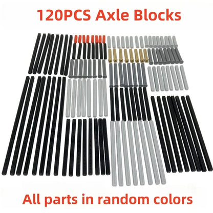 120PCS MOC Technology Blocks Plastic Axle Sticks Compatible with Various Models
