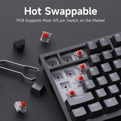 EXPROTAS Mechanical Gaming Keyboard 75% Wired RGB Backlit Gasket Layout