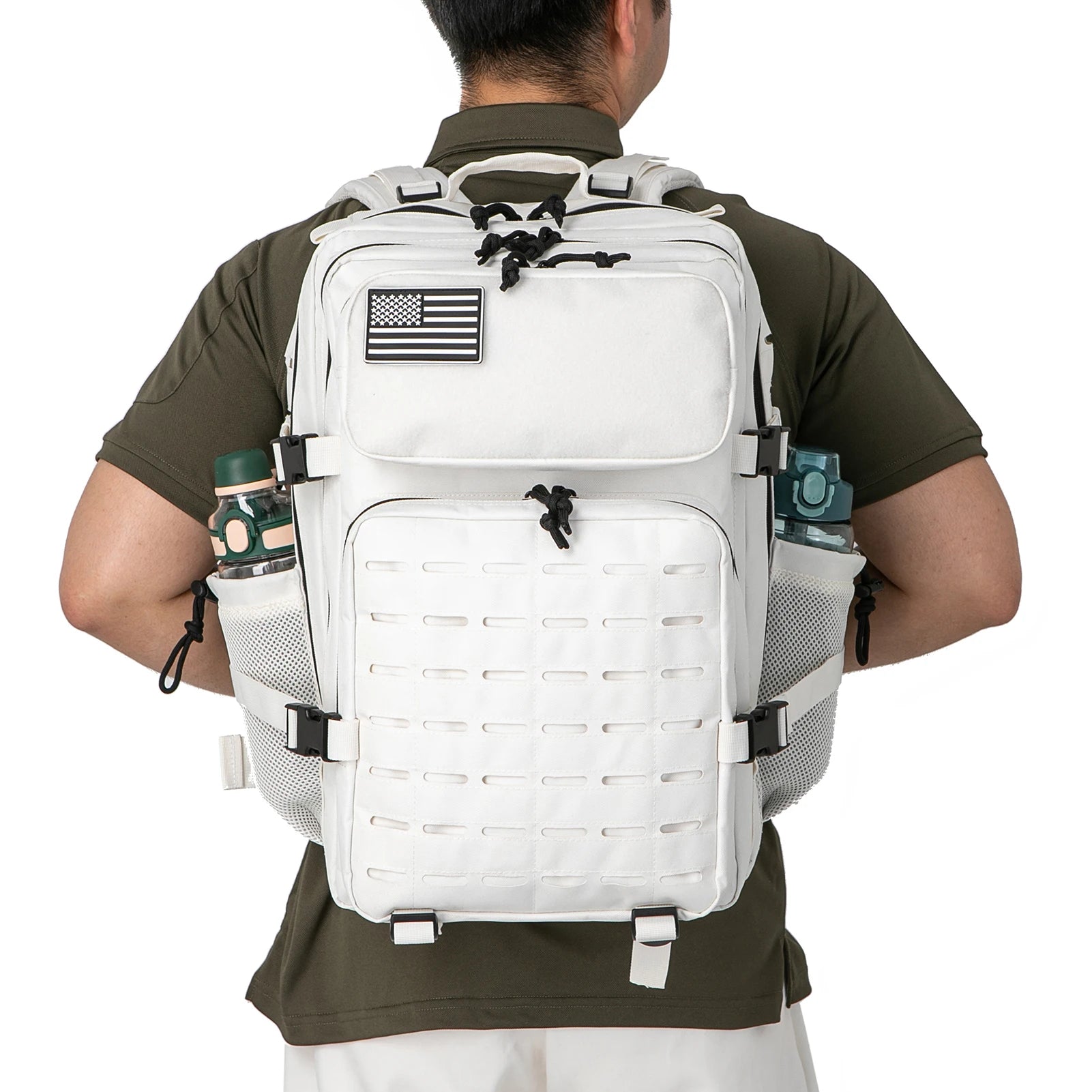 QT&QY 25L/45L Tactical Backpack for Men and Women Outdoor Survival Bug Out Bag Small School Rucksack Hking with Bottle Holder-EXPROTAS