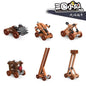 Three Kingdoms City Siege Building Blocks Ancient Military Turret Car Bricks Toy Gift