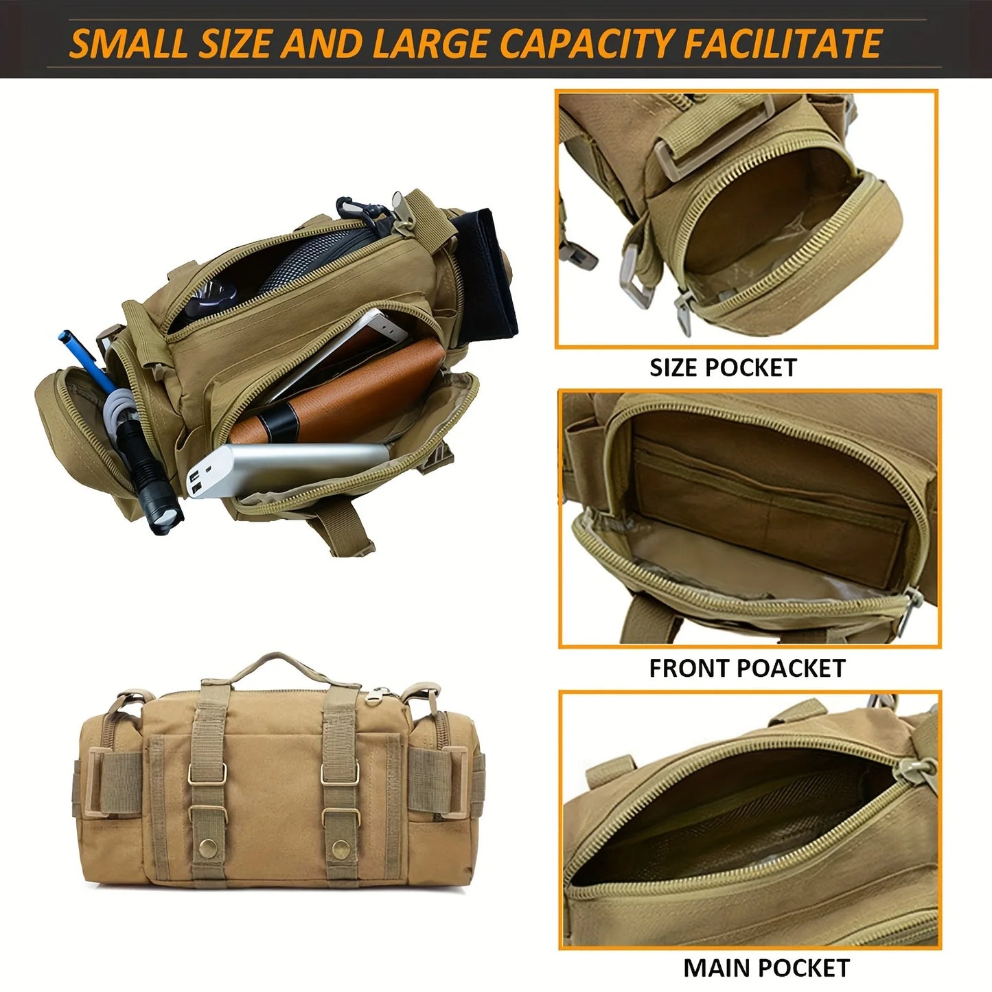 Waterproof Multifunctional Outdoor Sport Bag Storage Waist Bag for Fishing, Running, and Photography Gear-EXPROTAS