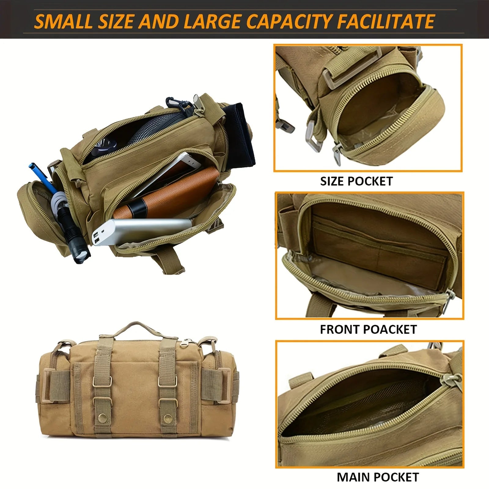 Waterproof Multifunctional Outdoor Sport Bag Storage Waist Bag for Fishing, Running, and Photography Gear-EXPROTAS