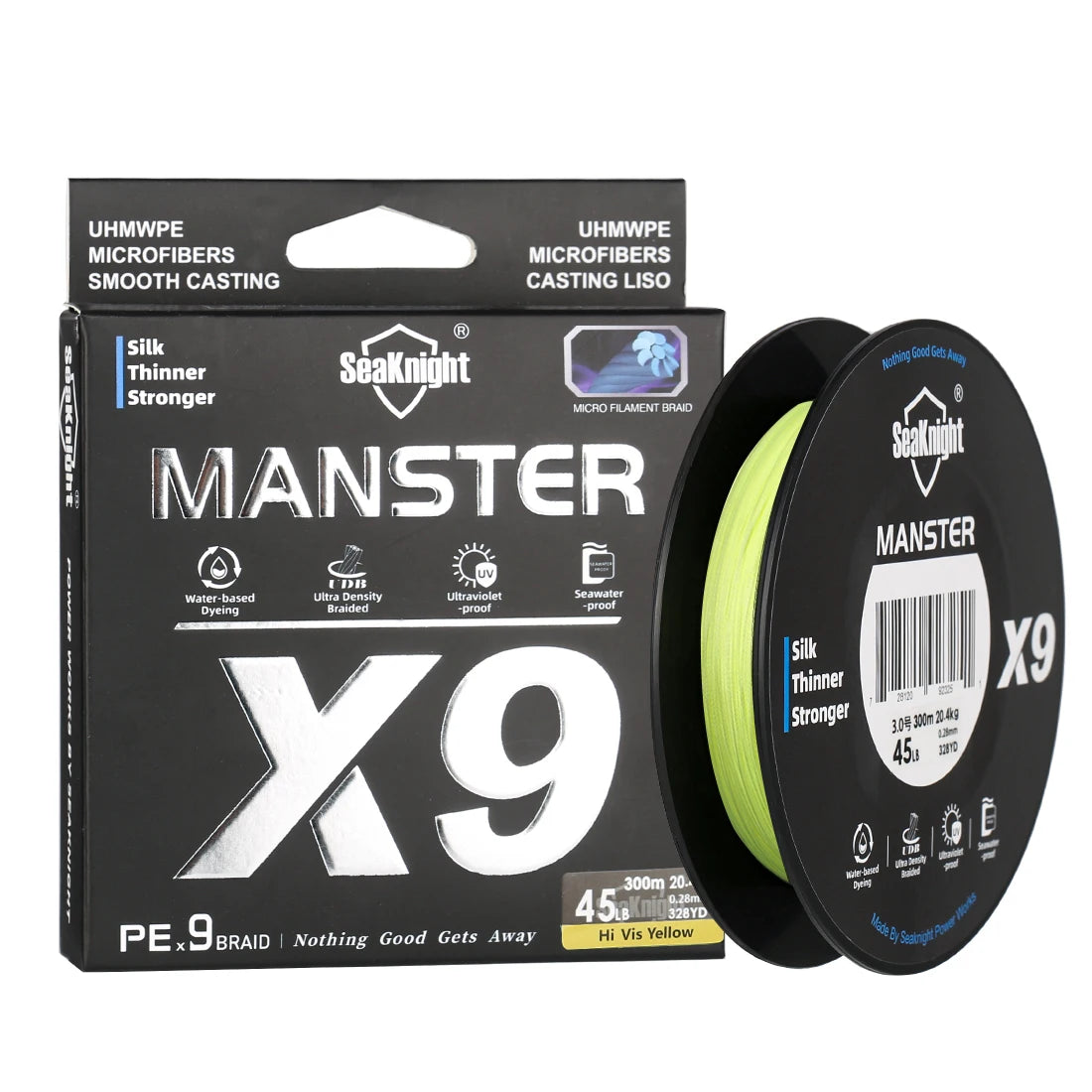 SeaKnight PE Fishing Line 300M 9 Strands Braided Saltwater 17LB-80LB