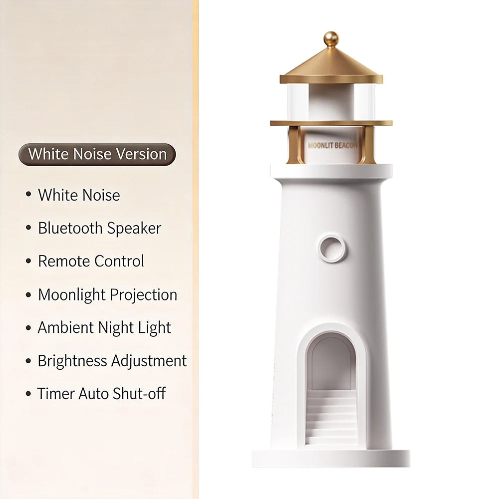Moon Night Light Projection Lamp Bluetooth Remote Control Music Lighthouse