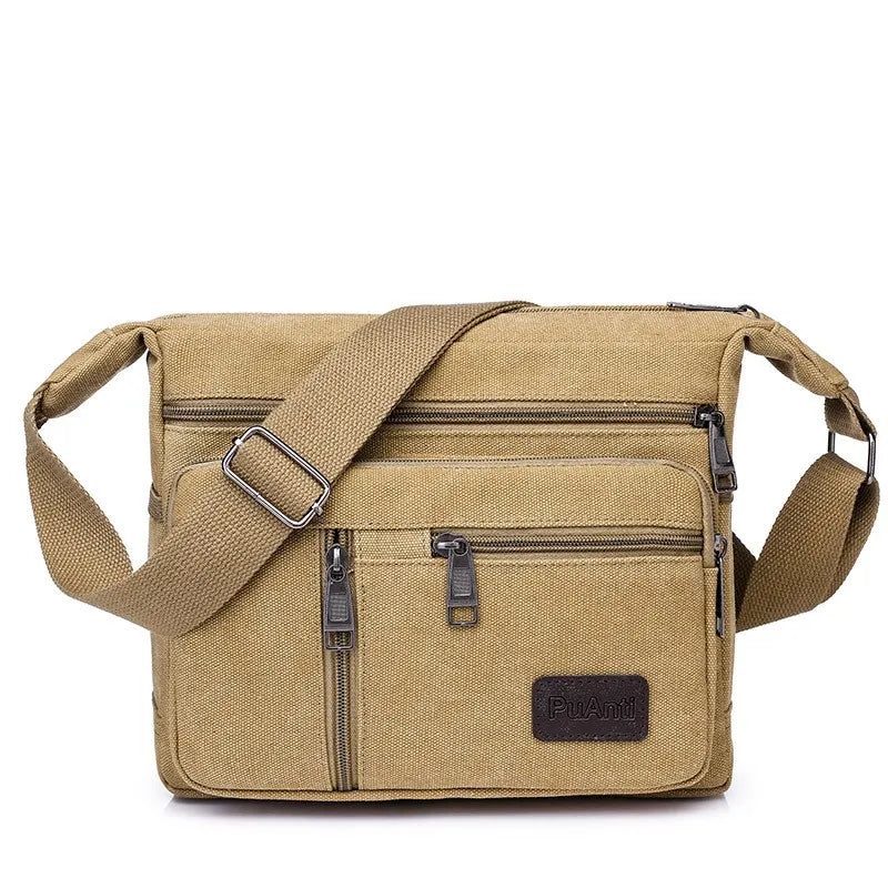 Men's Canvas Shoulder Bag Crossbody Tote Travel Messenger Fashion Handbag