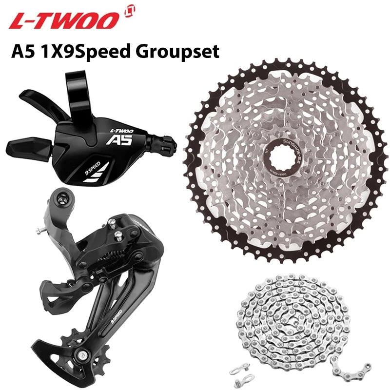 LTWOO A5 1x9 MTB Groupset Kit Shifter + Rear Derailleur + SUNSHINE Cassette 36-50T + Chain - EXPROTAS