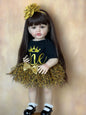 BZDOLL 55CM 22Inch Can Stand Reborn Baby Lifelike Girl Doll Full Soft Silicone Body Princess Toddler Bebe Birthday Gift-EXPROTAS