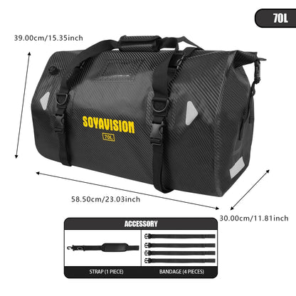 Motorcycle Waterproof TailBag Travel Outdoor Dry Luggage Roll Pack Bag 20/66/100L Motorbike Luggage Backpack Motorcycle Seat Bag