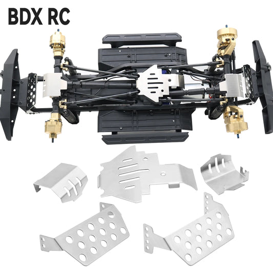 1/10 RC Crawler Stainless Steel Chassis Skid Plate for Traxxas TRX-4 - EXPROTAS
