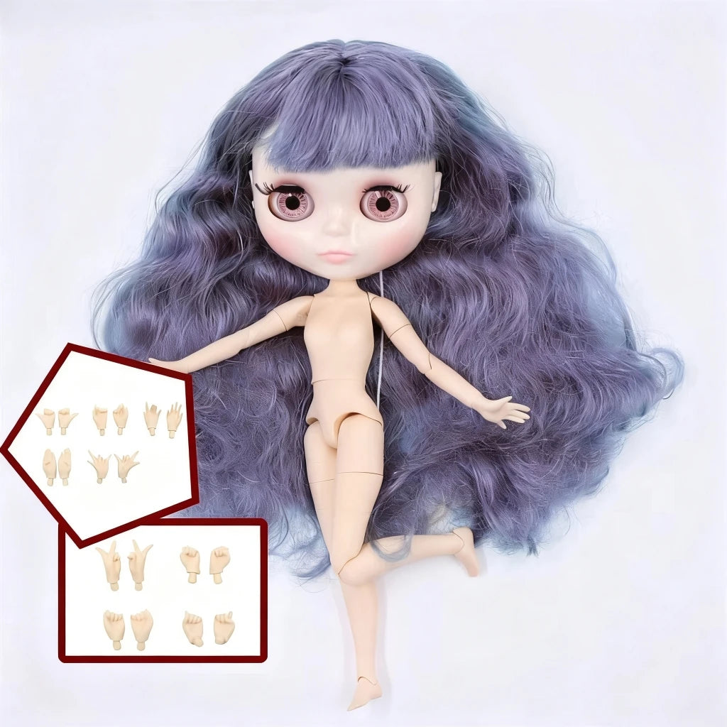 ICY DBS Blythe Doll White Skin Joint Body Long Colourful Hair Glossy Face
