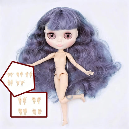 ICY DBS Blythe Doll White Skin Joint Body Long Colourful Hair Glossy Face
