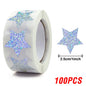 500Pcs Holographic Star Stickers Reward Labels School Teacher Kids