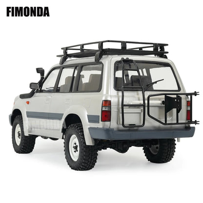 1/10 RC Crawler LC80 ABS Body Interior Roof Rack Bull Bar LED SCX10 TRX4