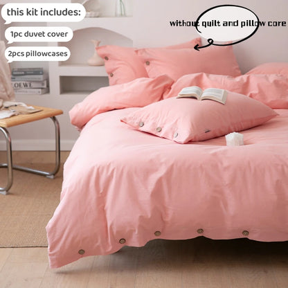 3pcs Double Duvet Cover King Size 100% Cotton Bedding Quilt Covers 220x240