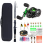 1.8-2.4m Telescopic Rod Reel Set Sougayilang 7.2:1 Freshwater Fishing Kit