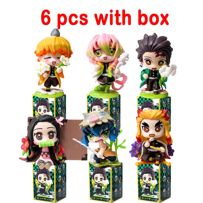 Demon Slayer Blind Box Figure Tanjiro Nezuko Anime PVC Collectible Toy