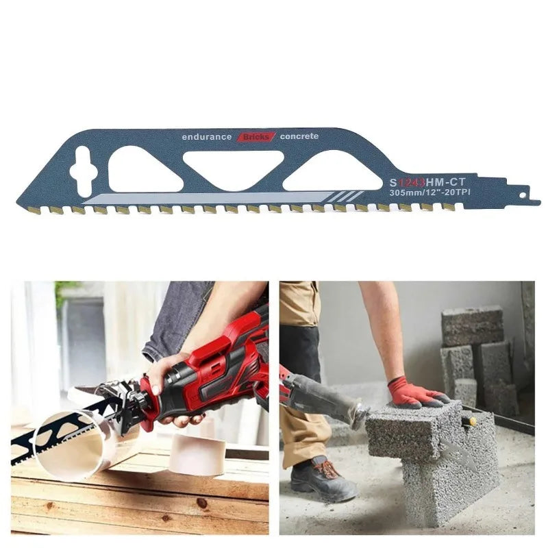 12" Demolition Reciprocating Saw Blade Masonry Brick Wood Metal Cutter