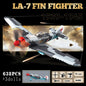 WW2 Fighter Plane Building Blocks Spitfire Yak-1B P-51 La-7 Bf-109E Set
