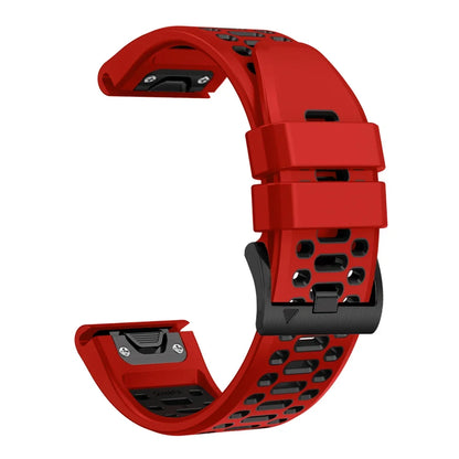 26mm Fit Silicone Strap Band For Garmin Fenix 7X 6X Pro 5X Plus