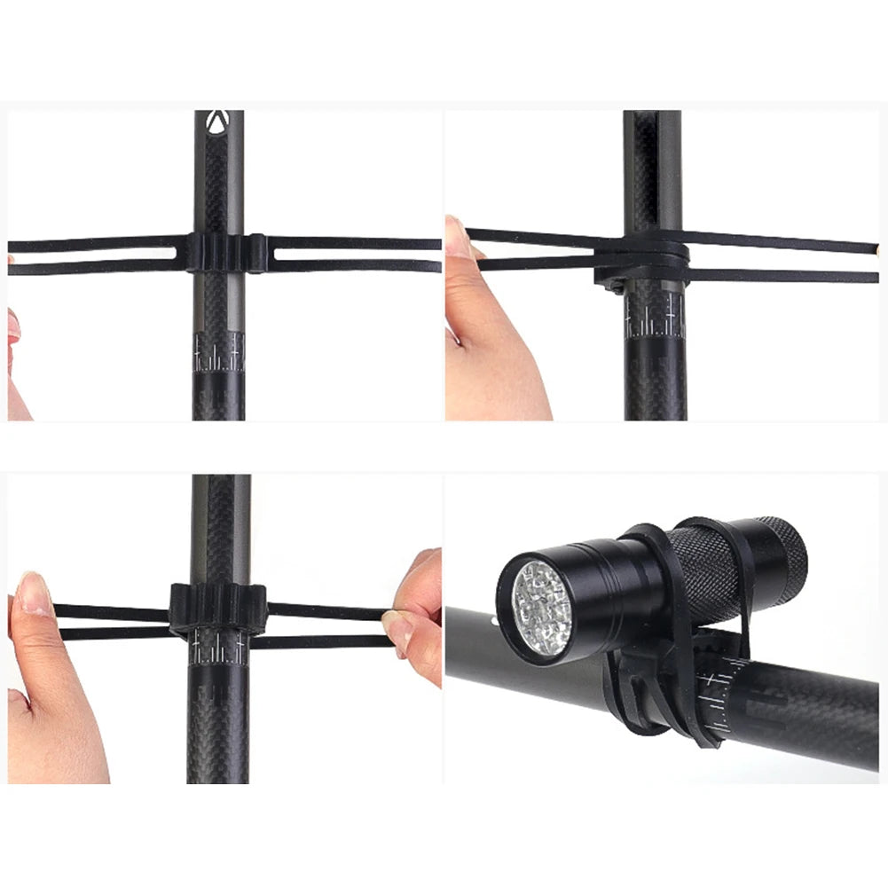 10pcs Bike Silicone Mount Band Rubber Strap for Headlight Taillight Lights
