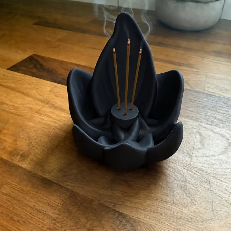 Lotus Incense Censer Holder Burner Home Decor Alloy Stick
