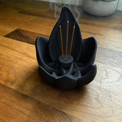 Lotus Incense Censer Holder Burner Home Decor Alloy Stick