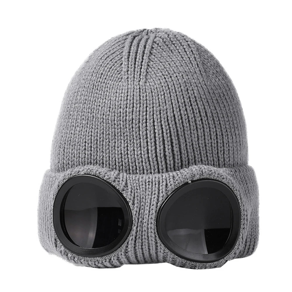 Winter Warm Beanie Hat Windproof Knitted Ski Cycling Cap for Men Women