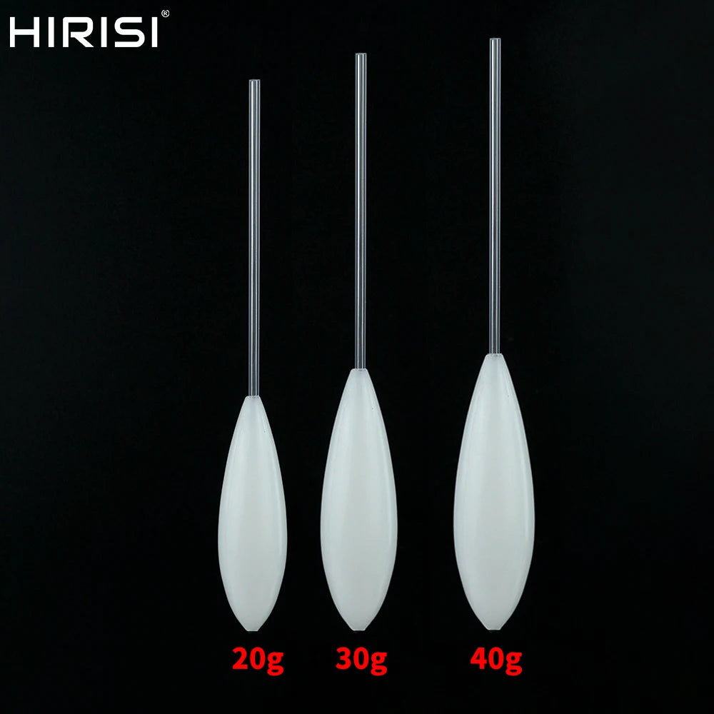 Hirisi 5PCS Fishing Float Set 20g/30g/40g Slow Sinking Bobber Tackle