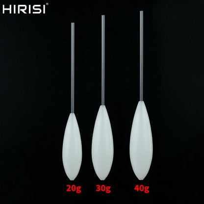 Hirisi 5PCS Fishing Float Set 20g/30g/40g Slow Sinking Bobber Tackle