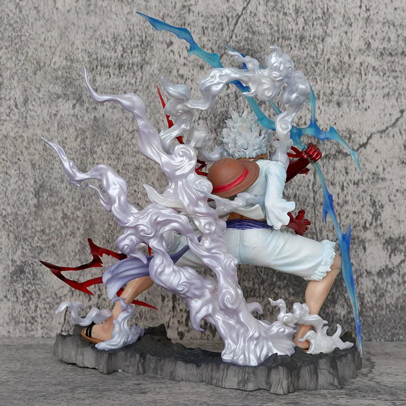 28cm One Piece Figure Sun God Gear 5 Nika Luffy Action Figure GK Thunderbolt Monkey D Luffy Model PVC Collectible Toy-EXPROTAS