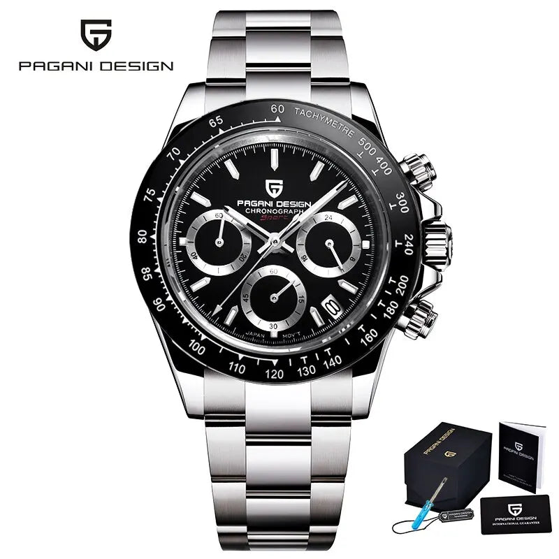 PAGANI Design Men’s Quartz Chronograph Watch VK63 Luxury Business 2024 Wristwatch