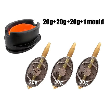 Carp Fishing Method Feeder Kit Quick Release Mould Zinc Alloy Weights Rig Set