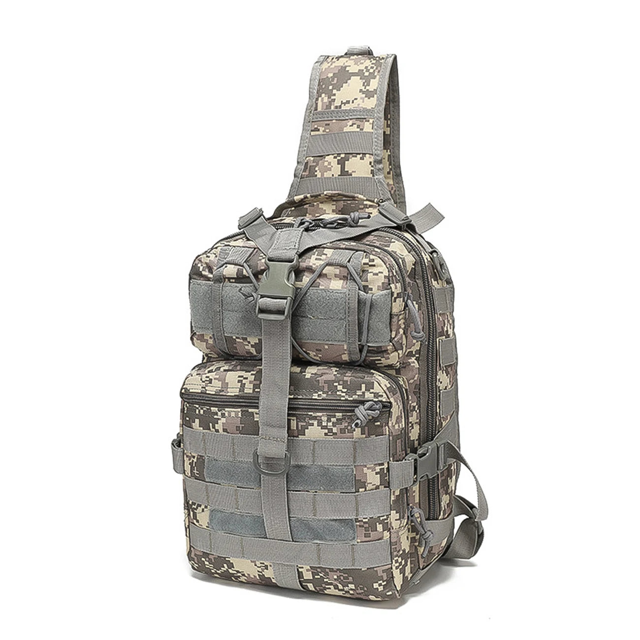 Shoulder Crossbody Bag Large Capacity with Zipper Compartments MOLLE System