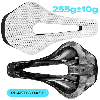 RYET 3D Printed Carbon Saddle Ultralight Hollow Breathable for MTB Gravel Road