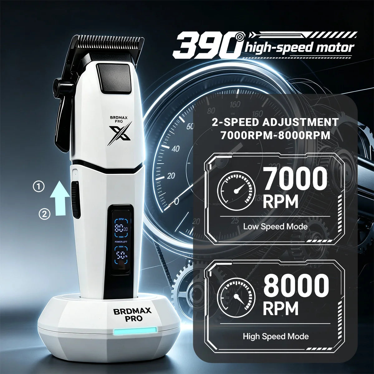 Hair Clipper Electric Trimmer for Men Barber Cutting Machine Cordless
