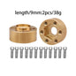 12mm Brass Wheel Weights | Hex Hub Adapter for 1/10 RC SCX10 TRX4 1.9" Rims
