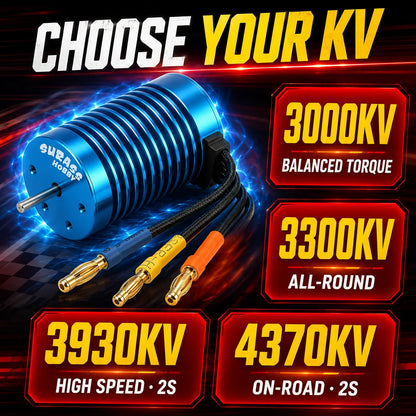 For 1/10 RC Brushless Motor 3000KV 3300KV 3930KV 4370KV 60A ESC Combo