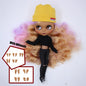 ICY DBS Blythe Doll Black Skin Joint Body Colourful Hair 1/6 BJD Dress Up