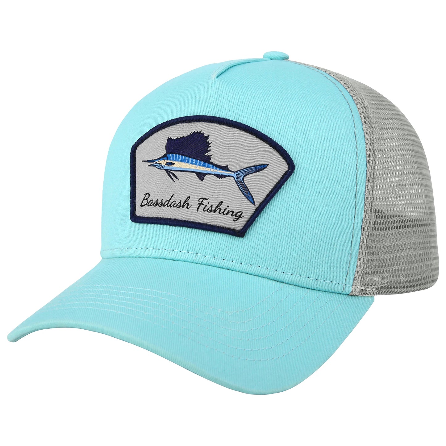 Adjustable Fishing Trucker Cap BASSDASH Mesh Back Embroidered Patch Hat