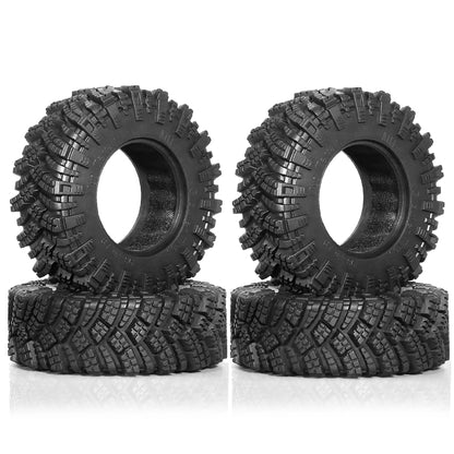 RED SPIDER 1.9 Rubber Tires for 1/10 RC Crawler TRX4 TRX6 Axial SCX10 II III Set
